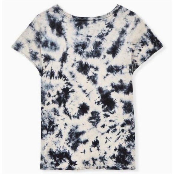 Torrid Size 4 Guns and Roses Black Tie-Dye Crew Tee - Picture 2 of 8